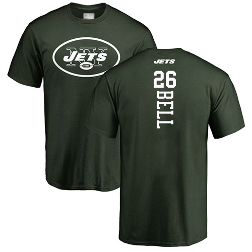 New York Jets Men Green LeVeon Bell Backer NFL Football #26 T Shirt->nfl t-shirts->Sports Accessory